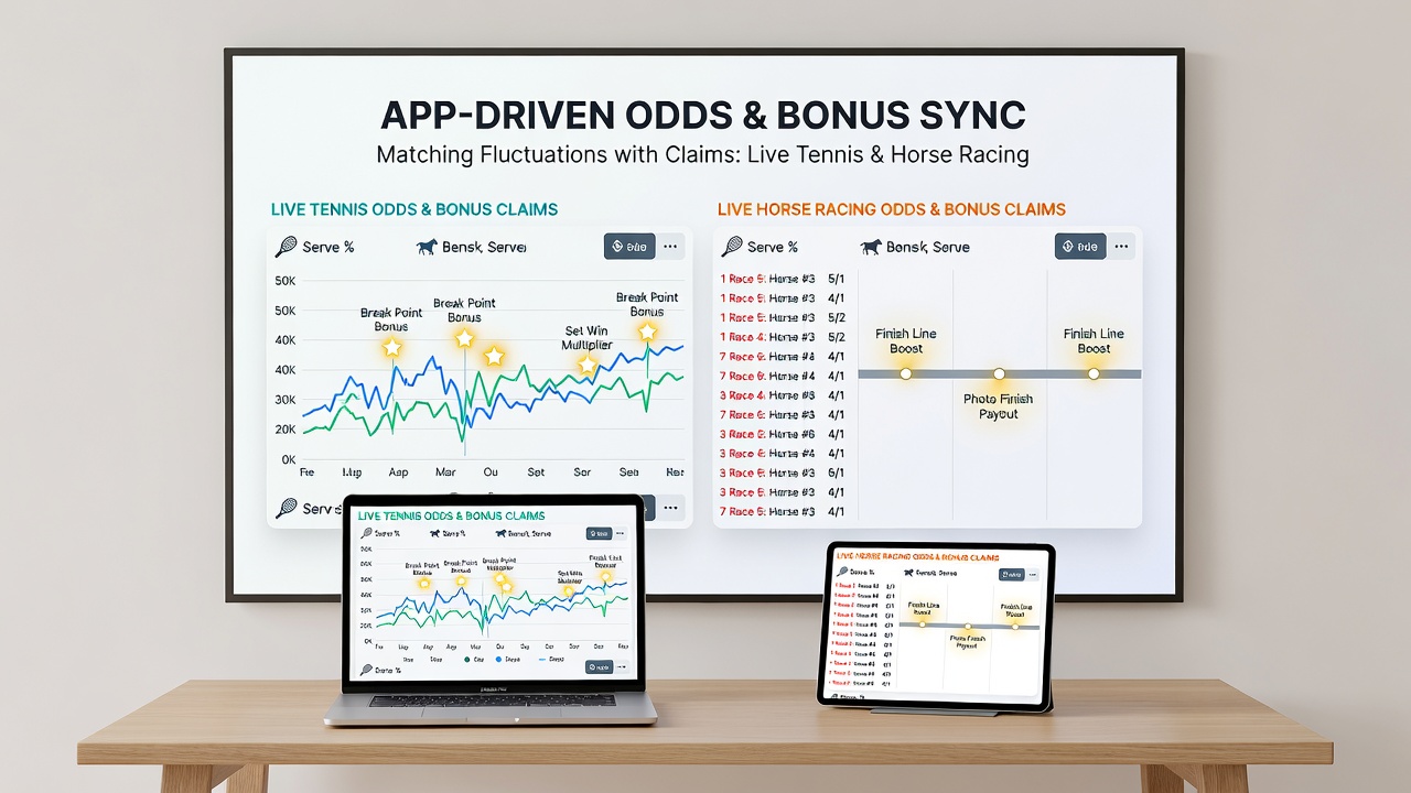 Dashboard view showing synchronized odds charts and active bonus status for multiple live events